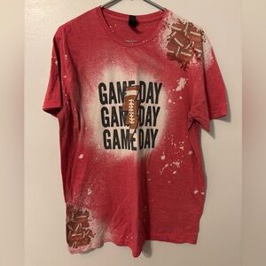 Gildan Red Game Day T-Shirt with Football Design